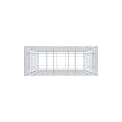 Gabion 200 cm x 100 cm x 40 cm (L x H x P), mailles 10 cm x 10 cm, anneau en C