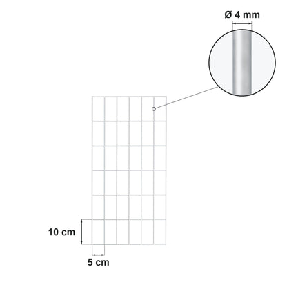 Gabion 100 cm x 80 cm x 40 cm (L x H x P), mailles 5 cm x 10 cm, spirale