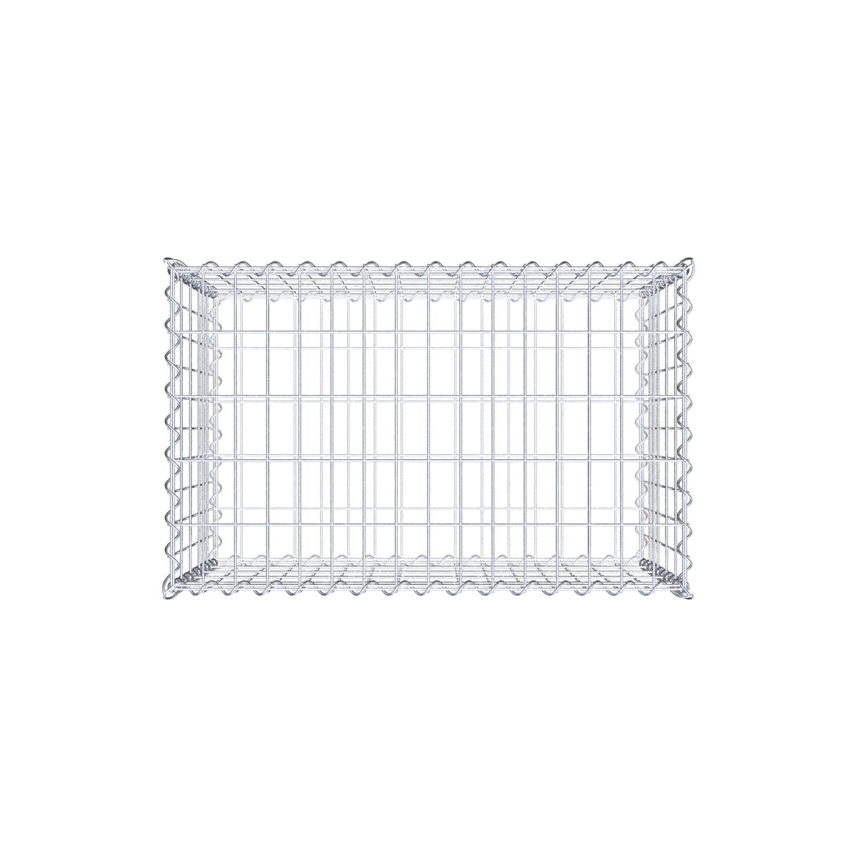 Gabion 80 cm x 50 cm x 50 cm (L x H x D), mesh size 5 cm x 10 cm, spiral