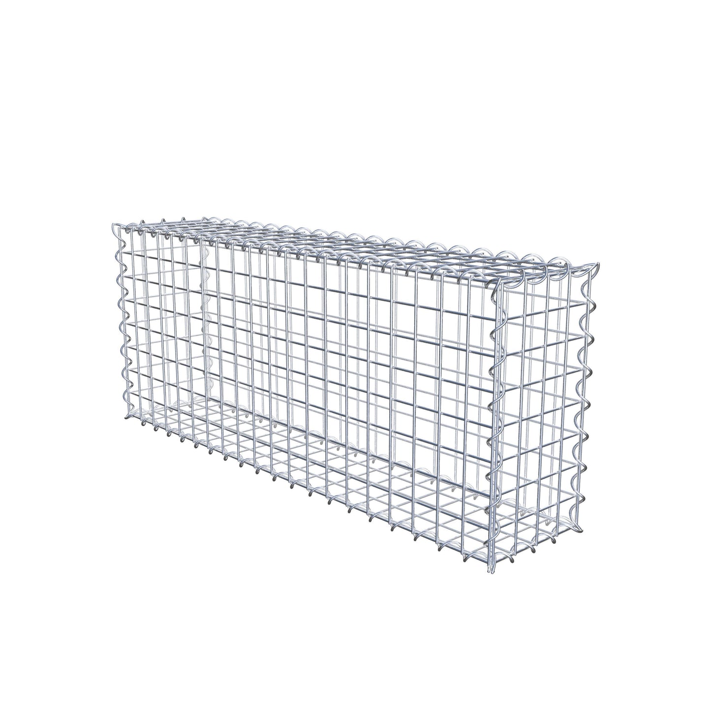 Gabione 100 cm x 40 cm x 20 cm (L x H x T), Maschenweite 5 cm x 5 cm, Spirale