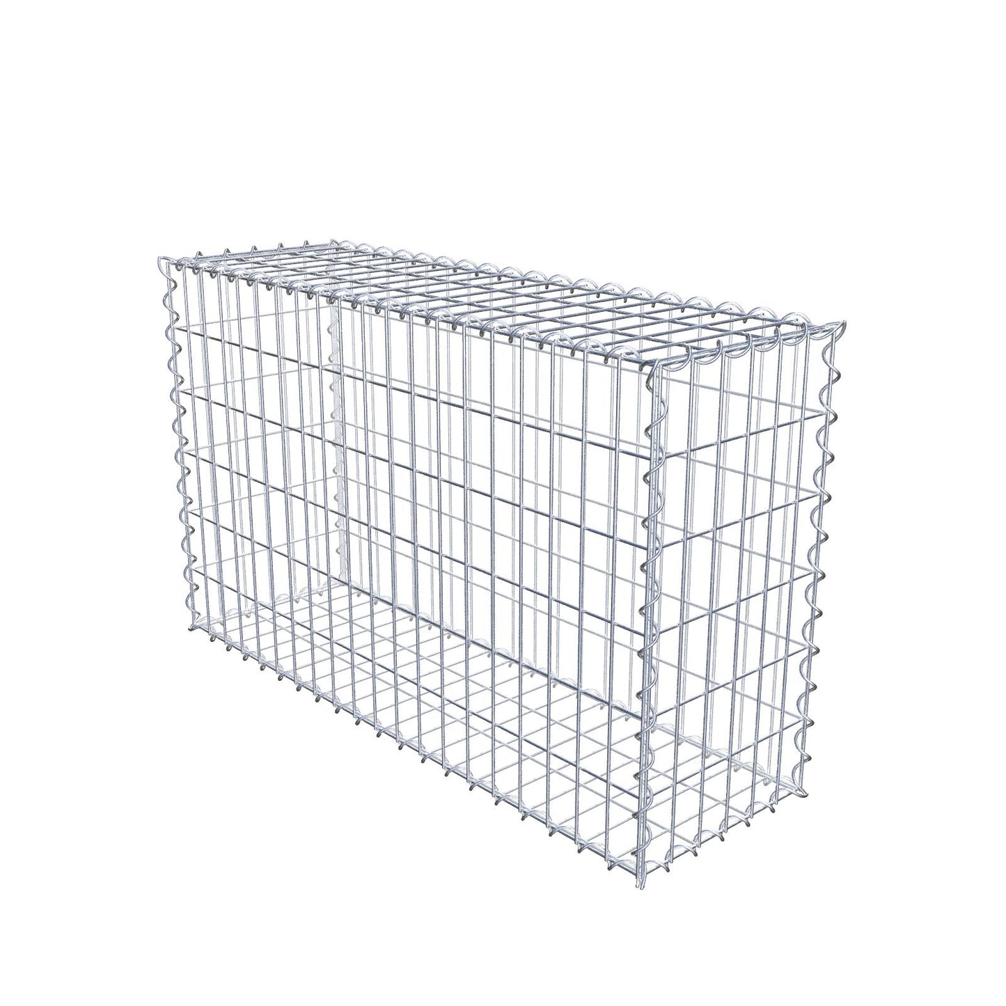 Gabion 100 cm x 60 cm x 30 cm (L x H x P), mailles 5 cm x 10 cm, spirale