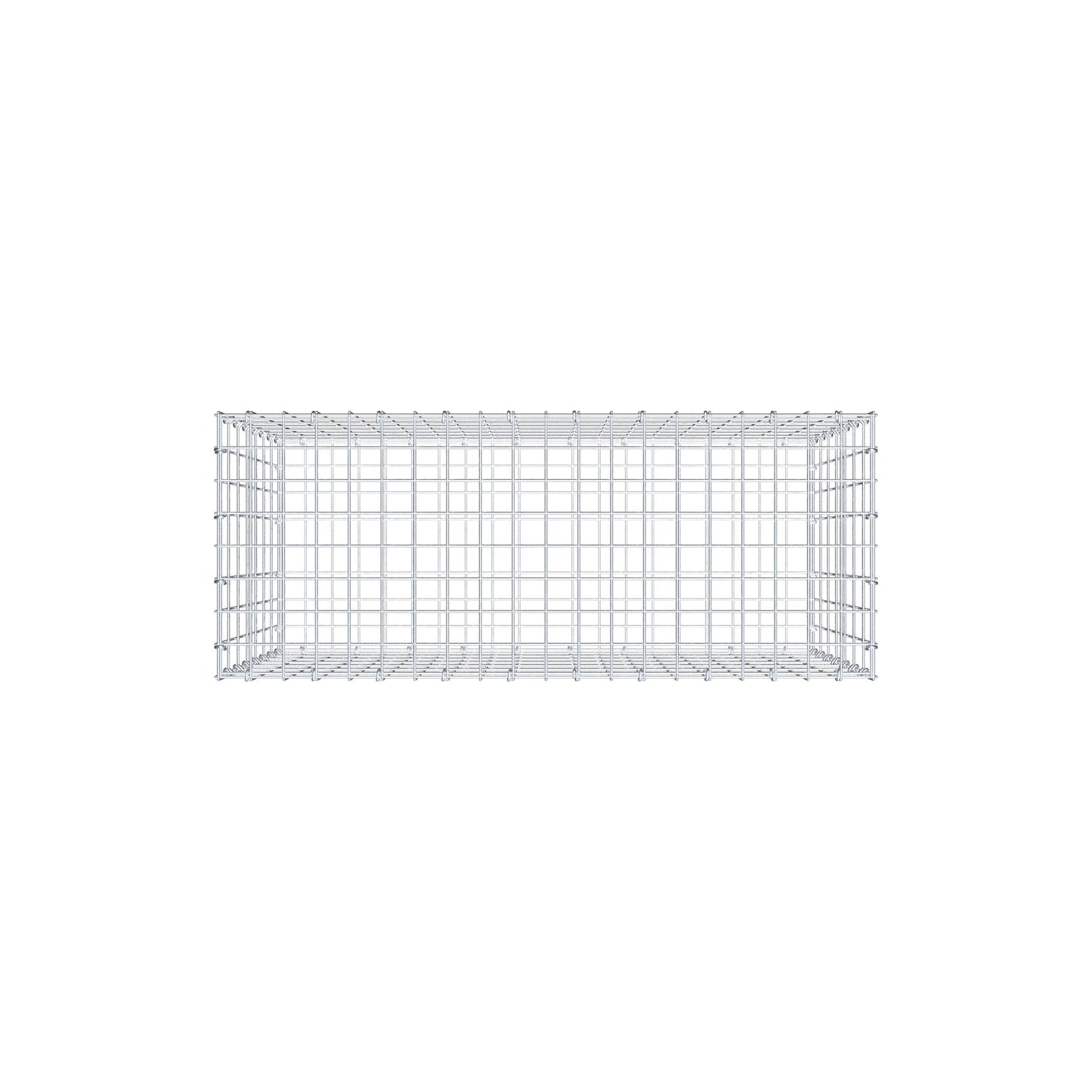 Gavión 100 cm x 70 cm x 40 cm (L x A x P), luz de malla 5 cm x 10 cm, anillo en C