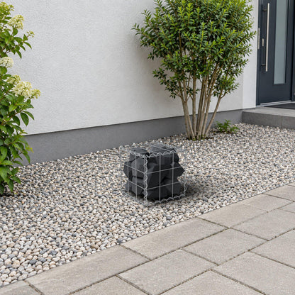 Gabion 30 cm x 30 cm x 30 cm (L x H x P), mailles 10 cm x 10 cm, spirale