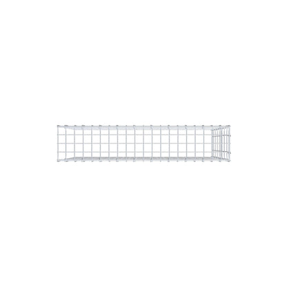 Monteret gabion type 4 100 cm x 80 cm x 20 cm (L x H x D), maskestørrelse 5 cm x 10 cm, C-ring