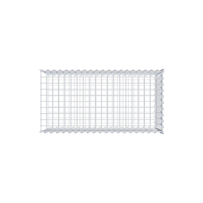 Grown-on gabion type 2 100 cm x 40 cm x 50 cm (L x H x D), mesh size 5 cm x 5 cm, spiral