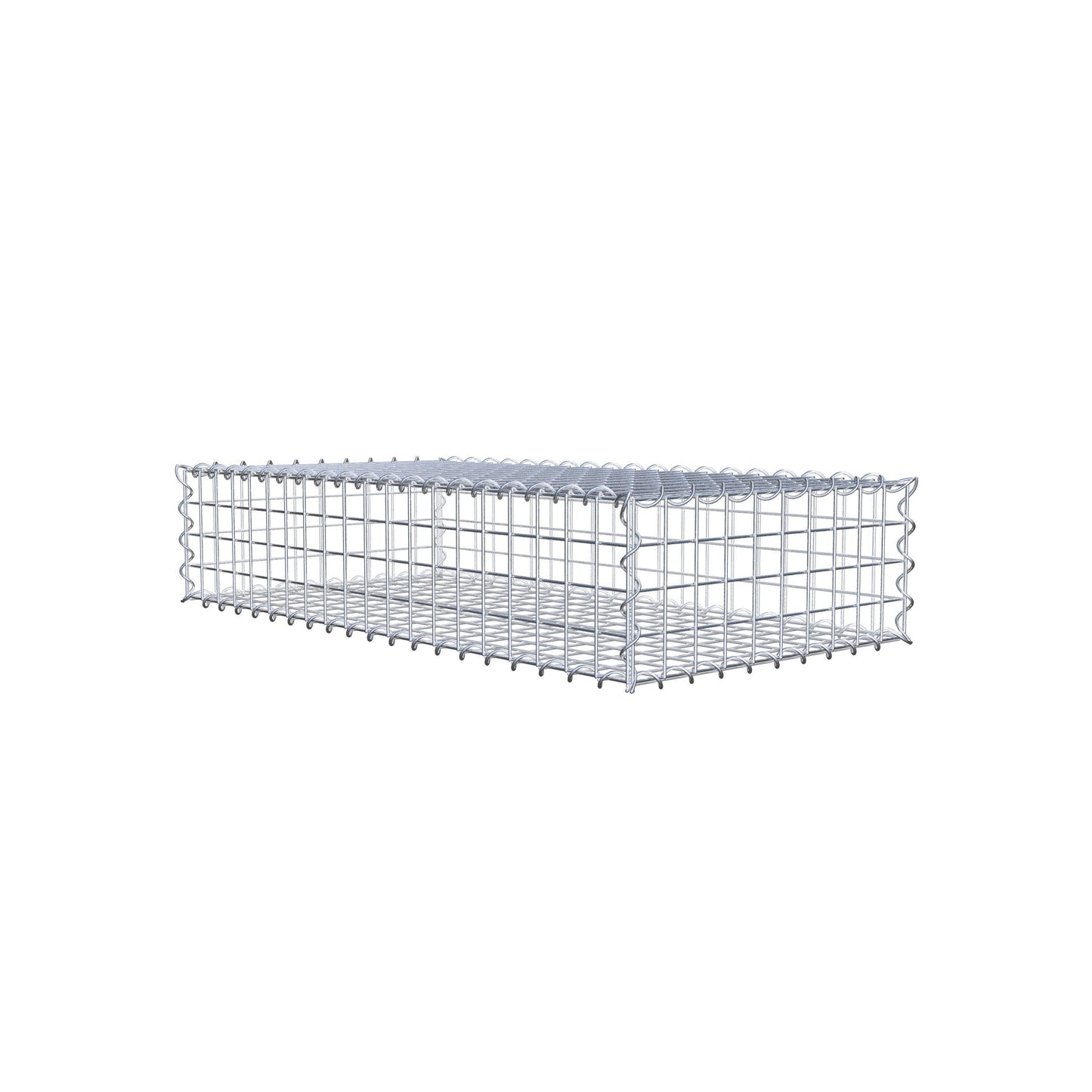 Gabion 100 cm x 20 cm x 50 cm (L x H x P), mailles 5 cm x 5 cm, spirale