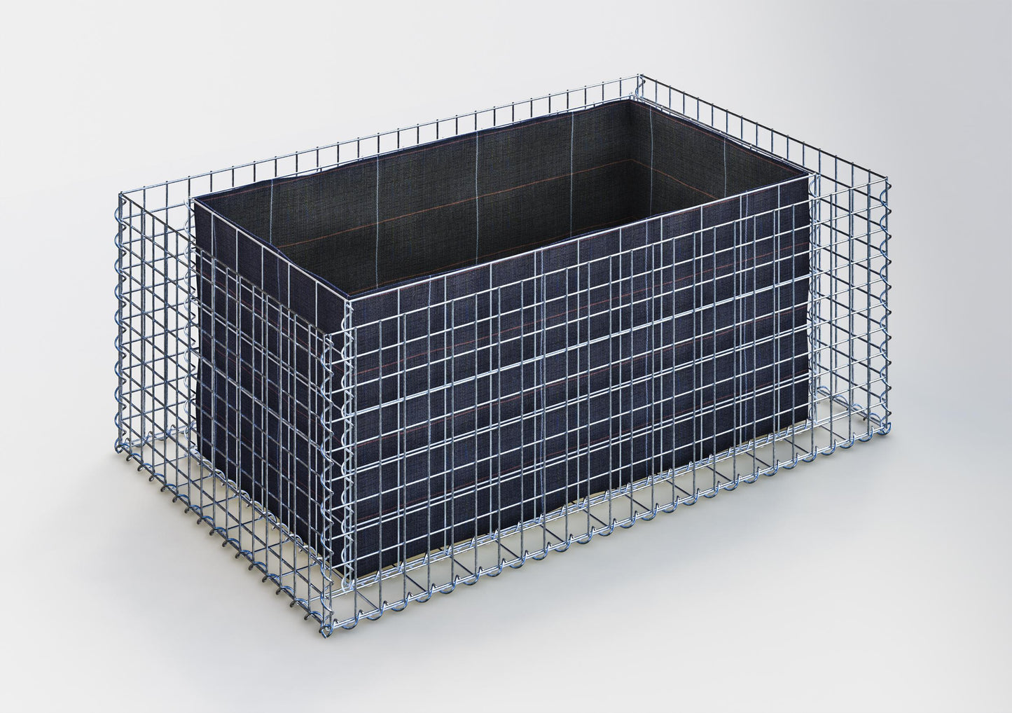 Højbed firkantet 130 cm x 50 cm x 80 cm (L x H x D), maskestørrelse 5 x 5 cm, vægtykkelse 10 cm