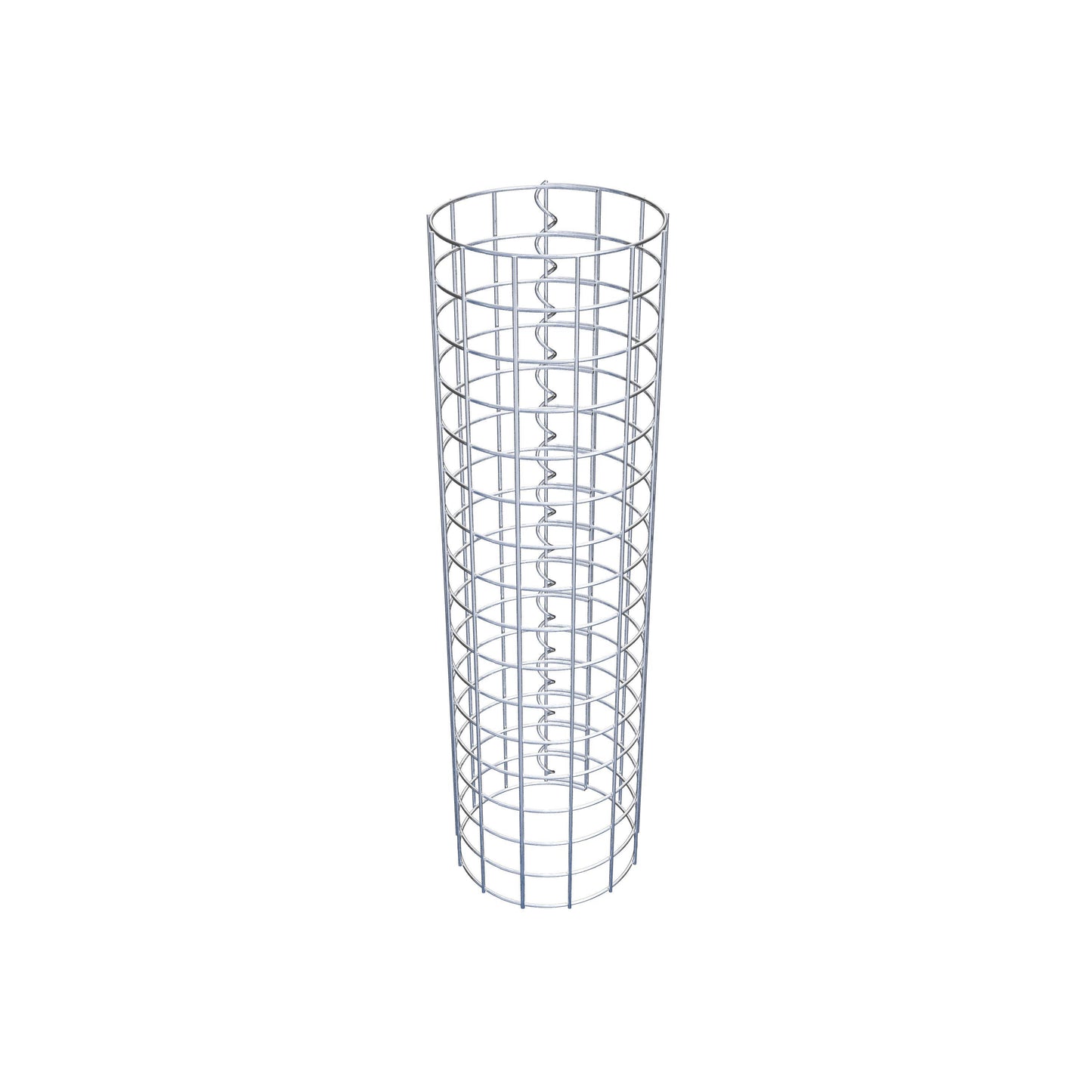 Gabion column around 22 cm diameter, 80 cm height, mesh size 5 cm x 5 cm