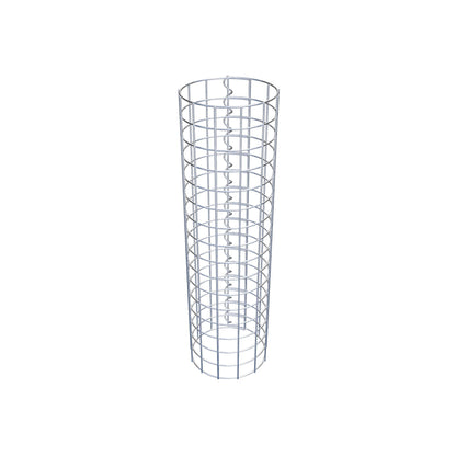 Gabion column around 22 cm diameter, 80 cm height, mesh size 5 cm x 5 cm