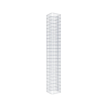 Gabionsøjle firkantet 32 ​​cm x 32 cm, 230 cm højde, MW 5 cm x 10 cm