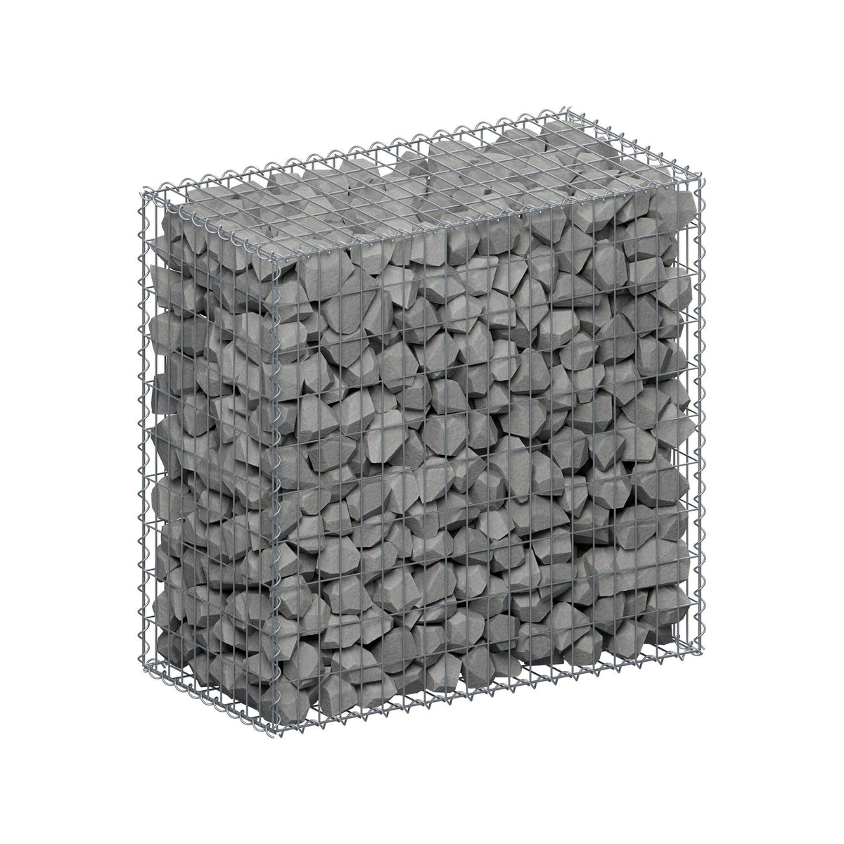 Schanskorf 100 cm x 100 cm x 50 cm (L x H x D), maaswijdte 5 cm x 10 cm, spiraalvormig