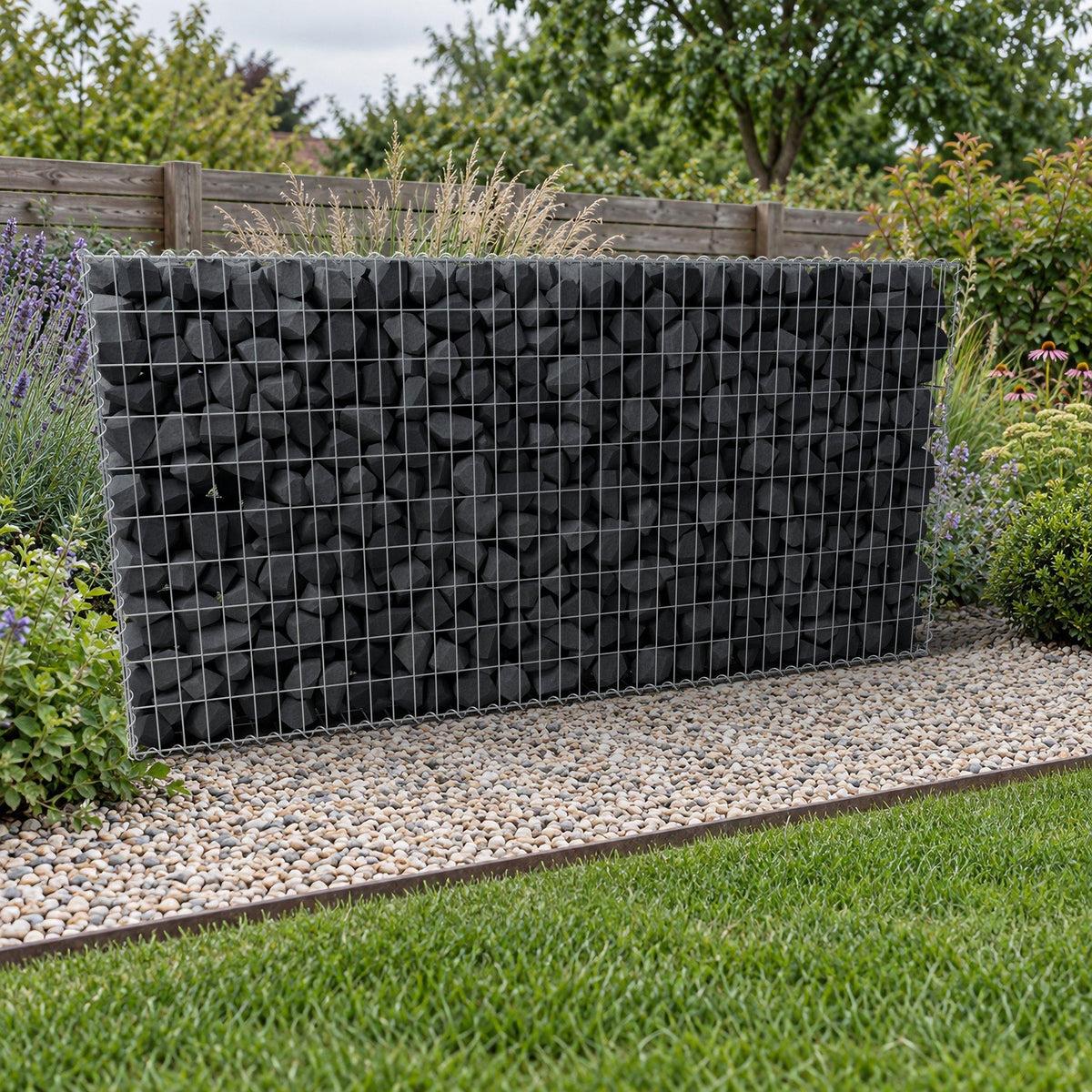 Gabion 200 cm x 100 cm x 20 cm (L x H x P), mailles 5 cm x 10 cm, spirale