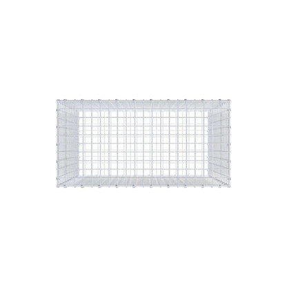 Gabbione 100 cm x 100 cm x 50 cm (L x H x P), maglia 5 x 5 cm, anello a spirale