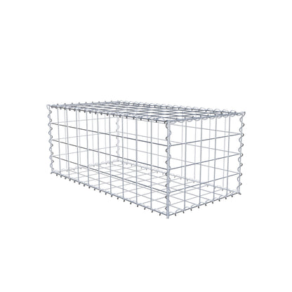 Gabion 100 cm x 40 cm x 50 cm (L x H x D), mesh size 10 cm x 10 cm, spiral