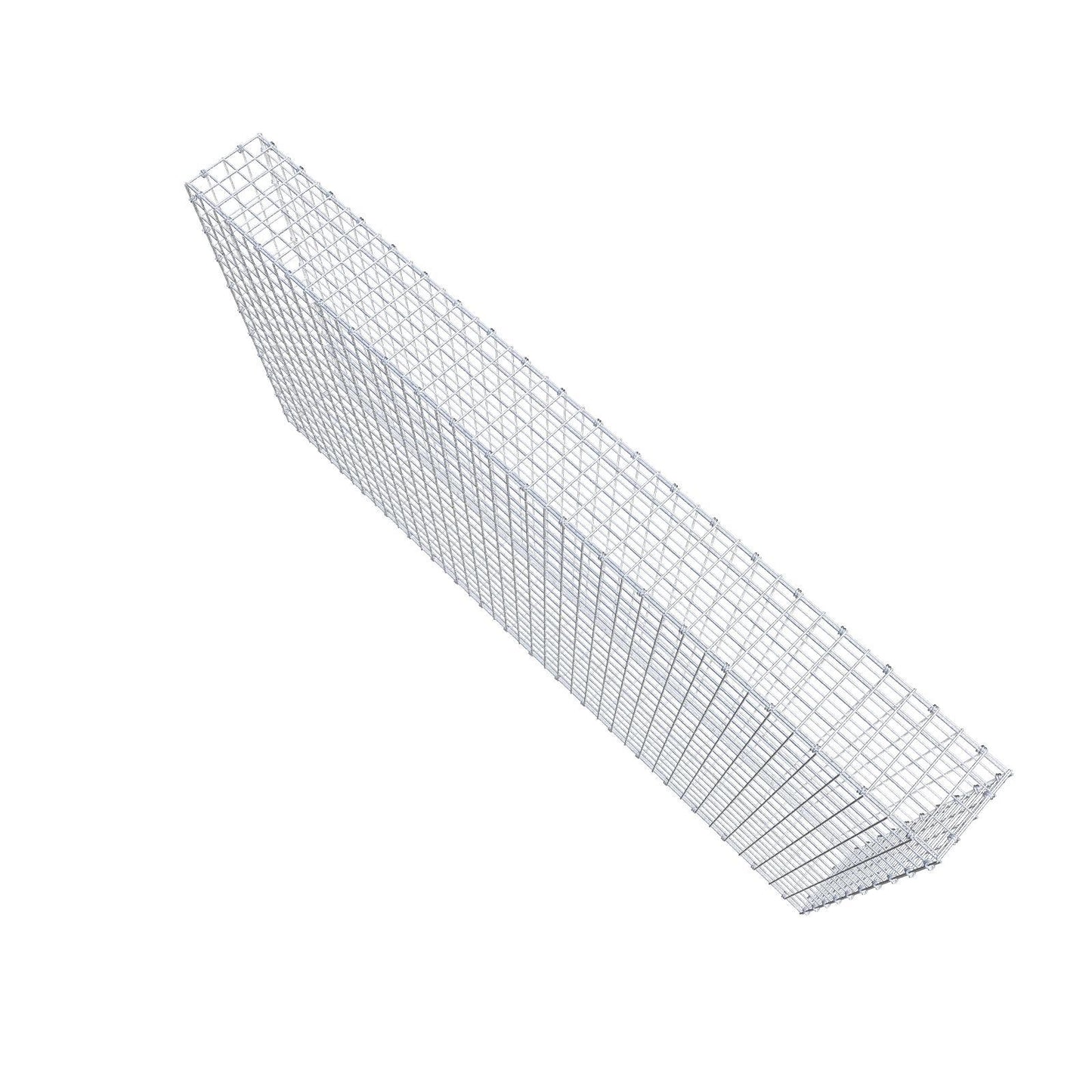 Gabion 200 cm x 100 cm x 20 cm (L x H x D), maskestørrelse 5 x 5 cm, spiralring