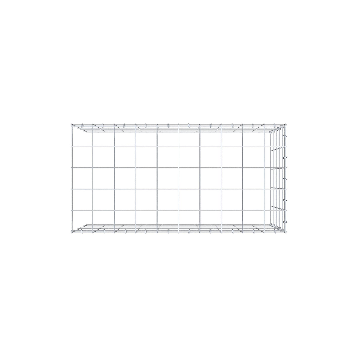 Anbaugabione Typ 4 100 cm x 50 cm x 50 cm (L x H x T), Maschenweite 10 cm x 10 cm, C-Ring