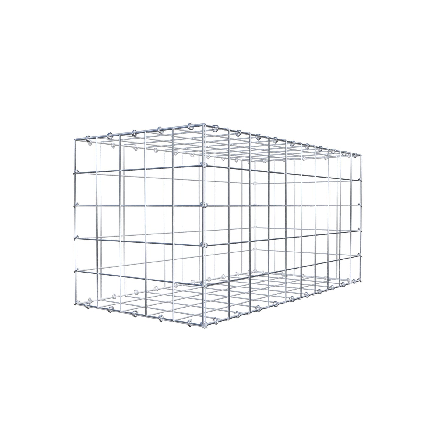 Gabião 100 cm x 50 cm x 50 cm (C x A x P), malhagem 10 cm x 10 cm, anel C