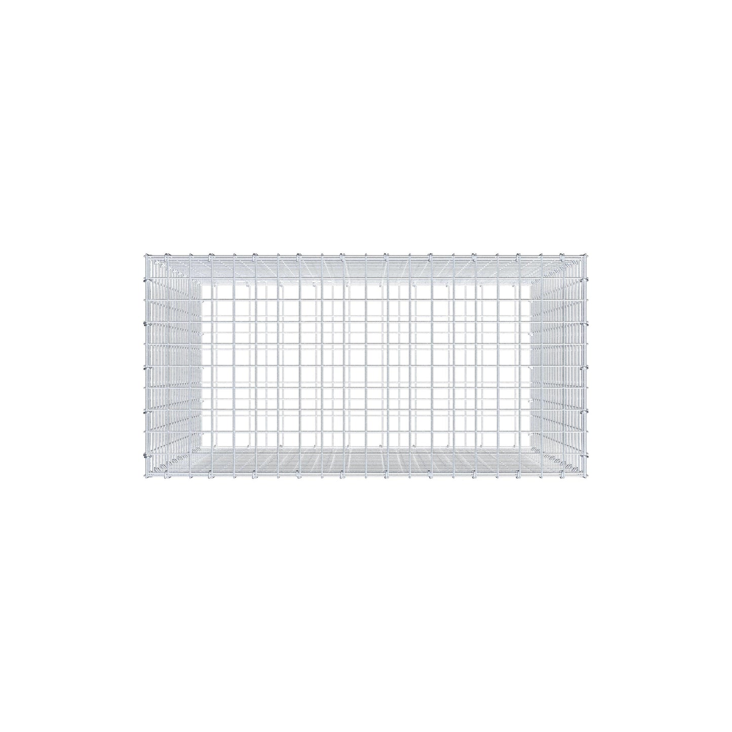 Gabbione 100 cm x 100 cm x 50 cm (L x H x P), maglia 5 cm x 5 cm, anello a C