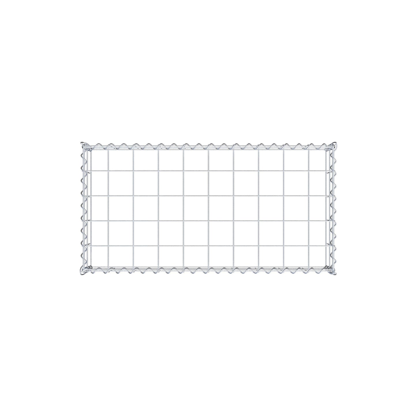 Gabion rapporté type 3 100 cm x 20 cm x 50 cm (L x H x P), mailles 10 cm x 10 cm, spirale
