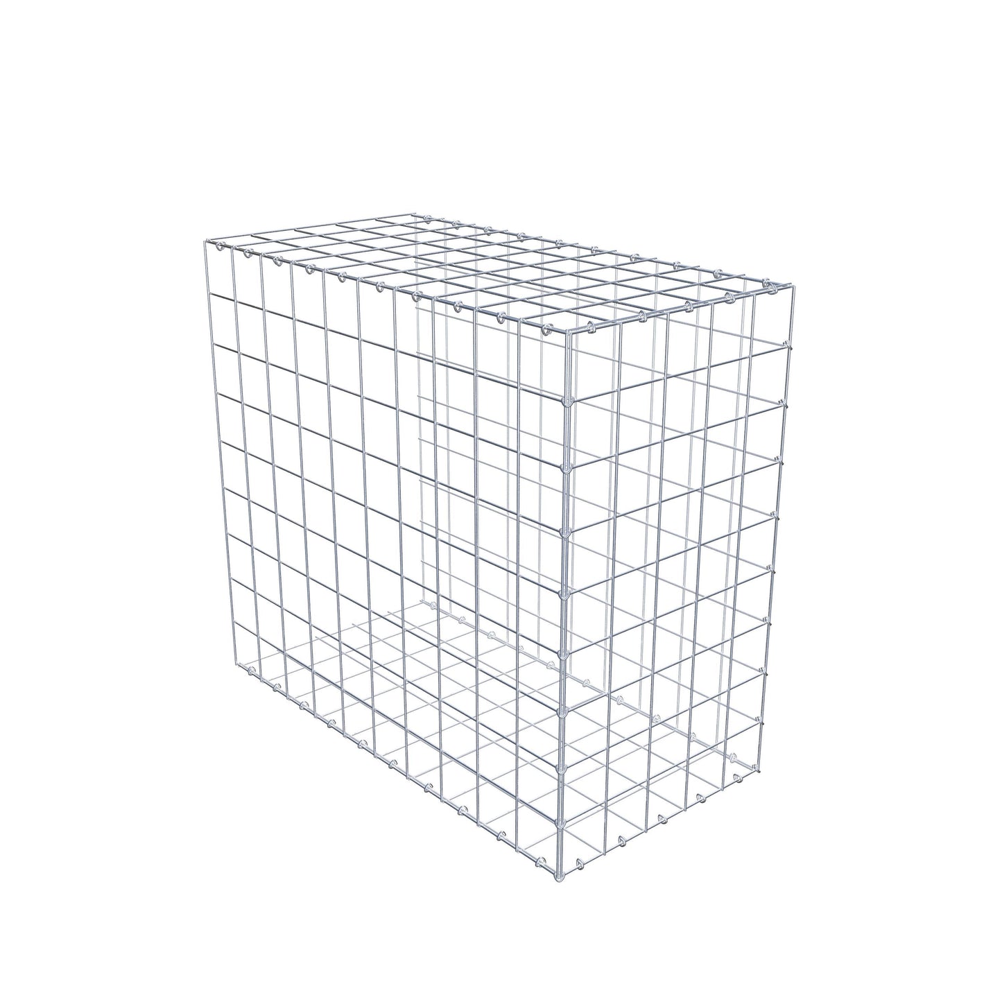 Monteret gabion type 2 100 cm x 90 cm x 50 cm (L x H x D), maskestørrelse 10 cm x 10 cm, C-ring