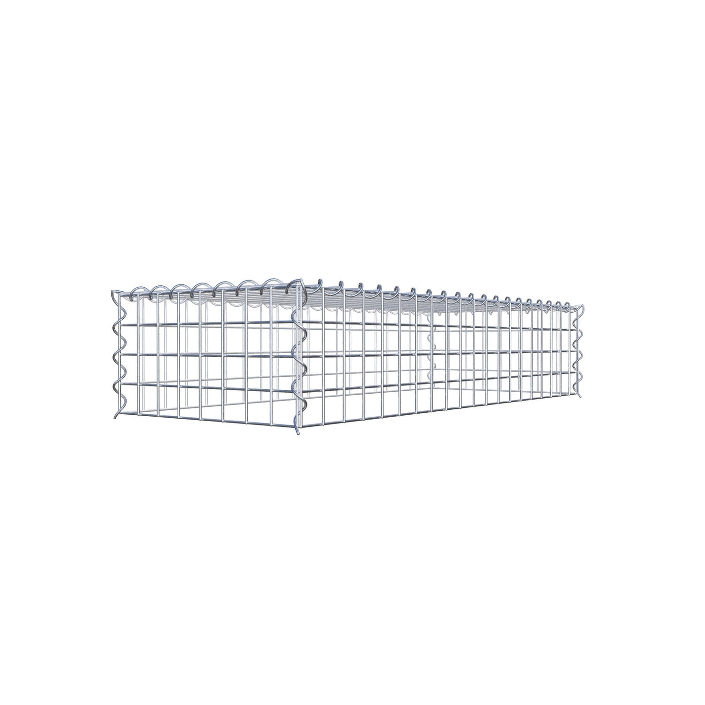 Anbaugabione Typ 3 100 cm x 20 cm x 40 cm (L x H x T), Maschenweite 5 cm x 5 cm, Spirale