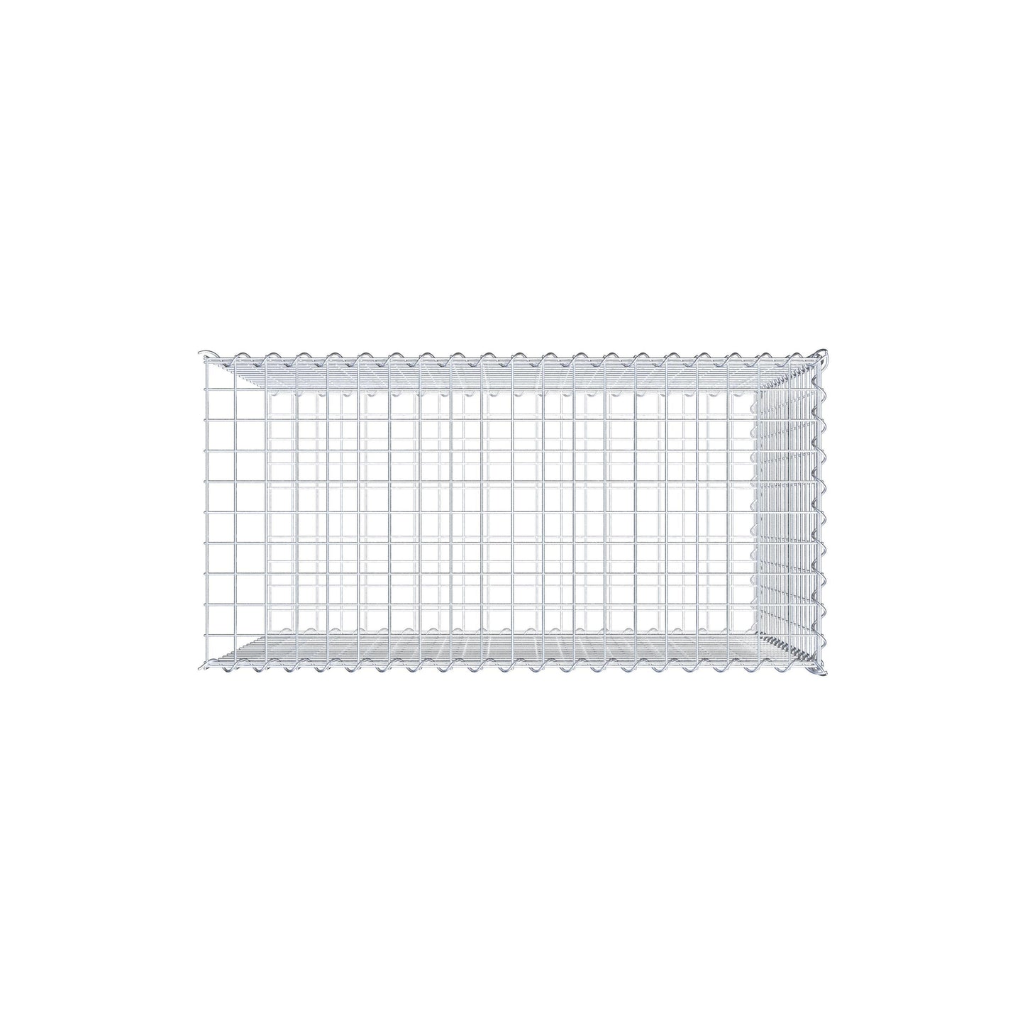 Gabião tipo 2 100 cm x 80 cm x 50 cm (C x A x P), malhagem 5 cm x 5 cm, espiral