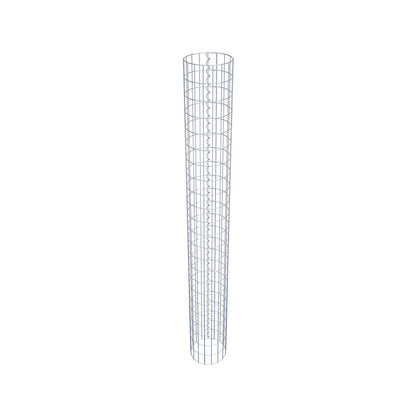 Columna de gaviones redonda 27 cm de diámetro, 230 cm de altura, malla 5 cm x 10 cm