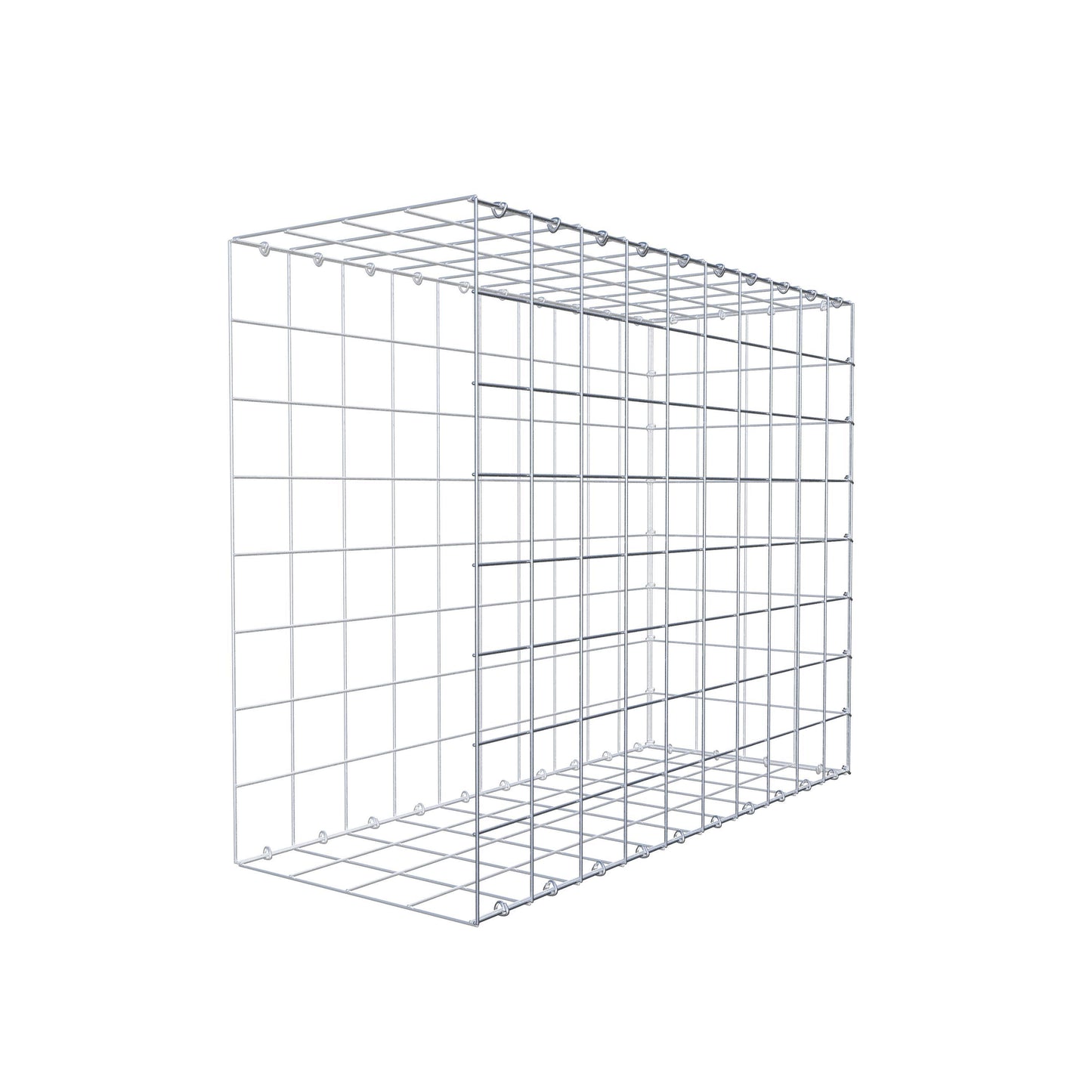 Gavión complementario de tipo 2 100 cm x 80 cm x 40 cm (L x A x P), malla 10 cm x 10 cm, anillo en C