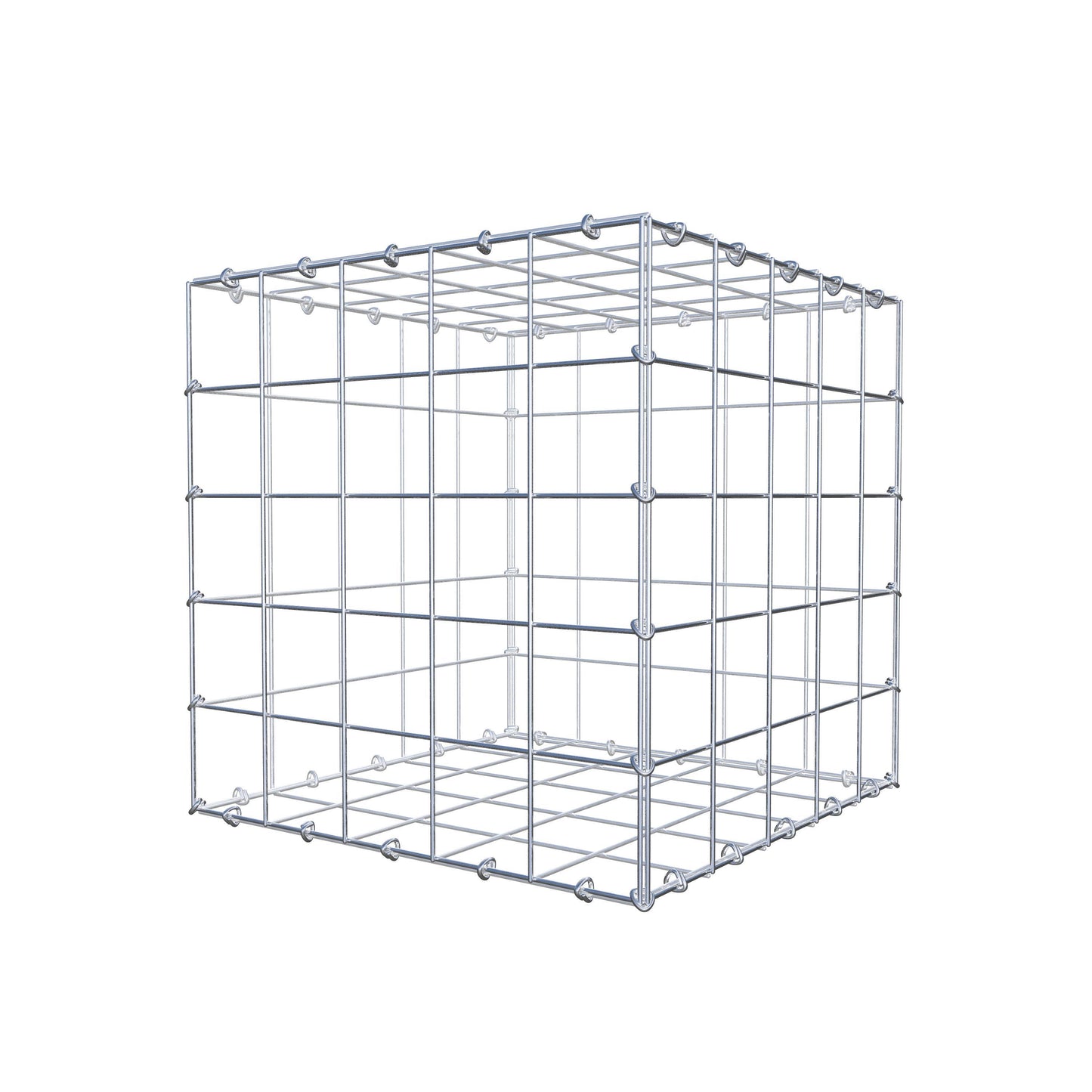Gabião 50 cm x 50 cm x 50 cm (C x A x P), malhagem 10 cm x 10 cm, anel C