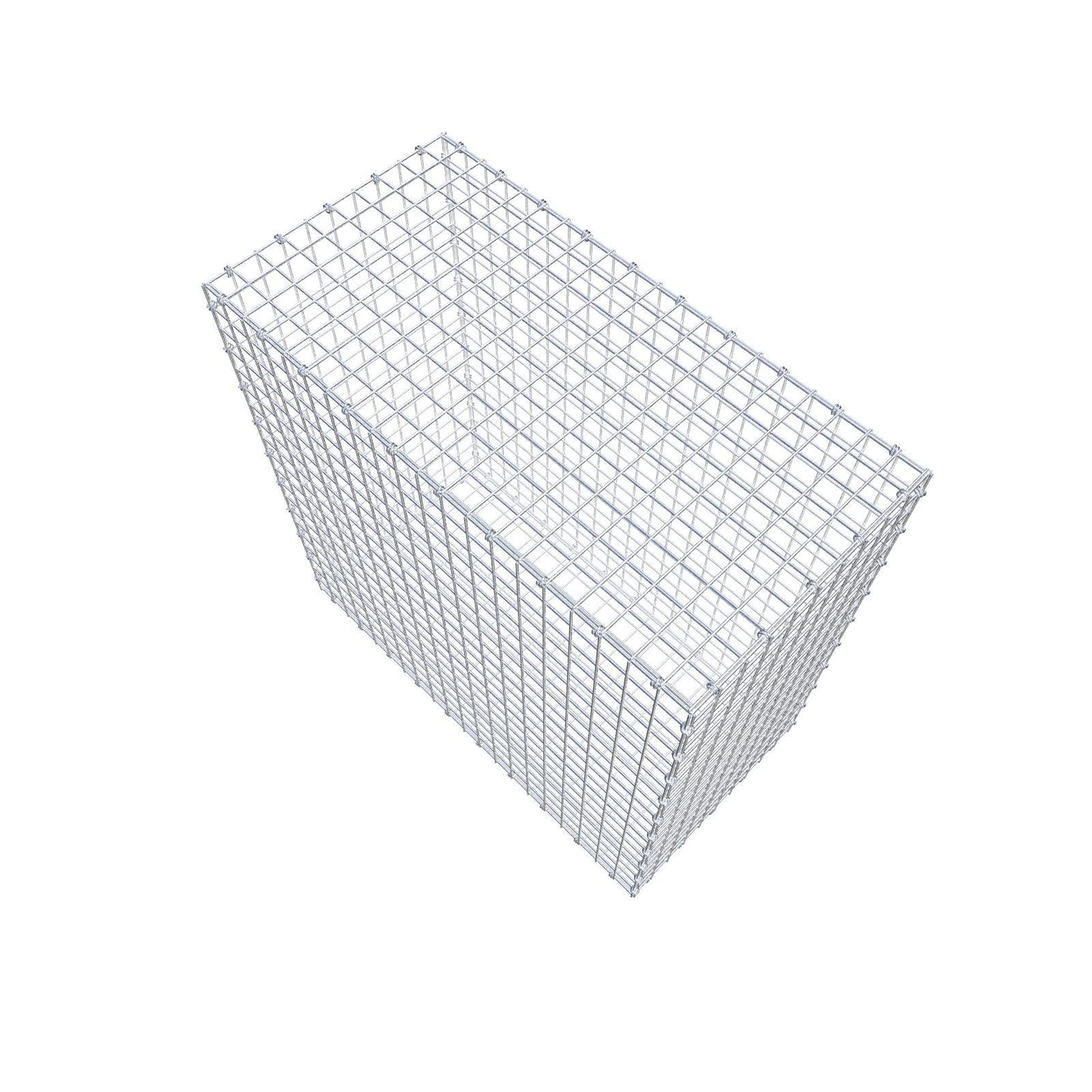 Gabbione 100 cm x 100 cm x 50 cm (L x H x P), maglia 5 x 5 cm, anello a spirale
