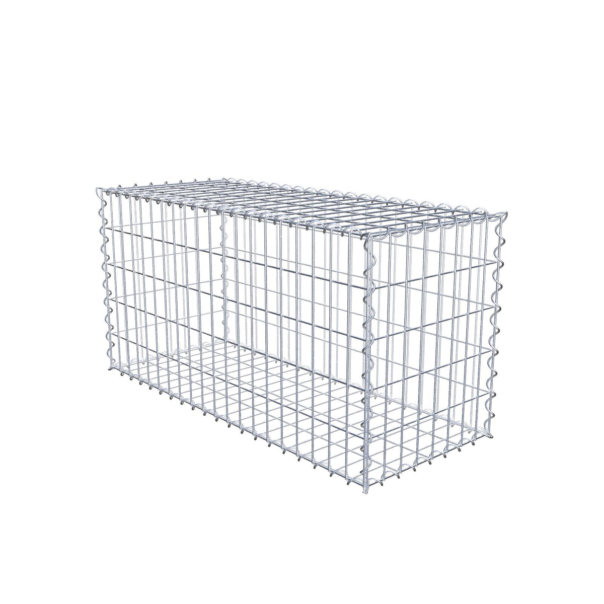 Gabion 100 cm x 50 cm x 40 cm (L x H x P), mailles 5 cm x 10 cm, spirale
