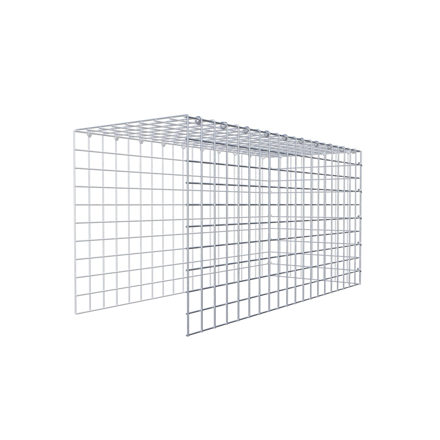 Gabião Tipo 4 100 cm x 50 cm x 40 cm (C x A x P), malhagem 5 cm x 5 cm, anel C