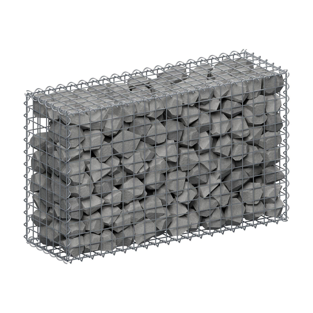 Gabione 100 cm x 60 cm x 30 cm (L x H x T), Maschenweite 5 cm x 5 cm, Spirale