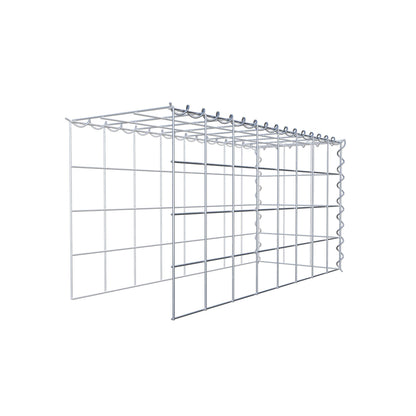 Opvokset gabion type 4 80 cm x 40 cm x 30 cm (L x H x D), maskestørrelse 10 cm x 10 cm, spiral