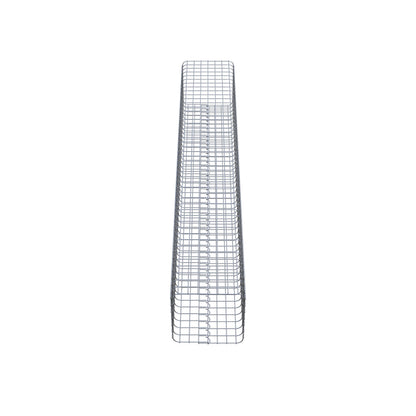 Colonne de gabion carrée 37 cm x 37 cm, 230 cm de hauteur, MW 5 cm x 5 cm