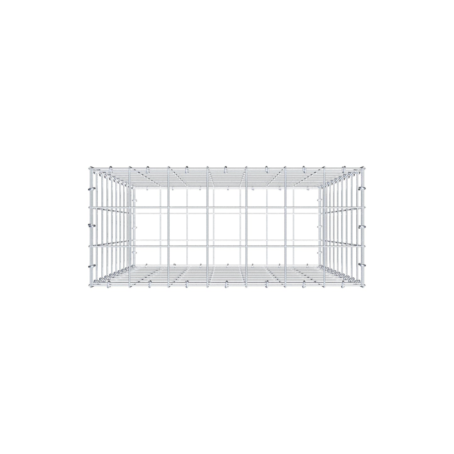 Gabion 100 cm x 70 cm x 30 cm (L x H x P), mailles 10 cm x 10 cm, anneau en C