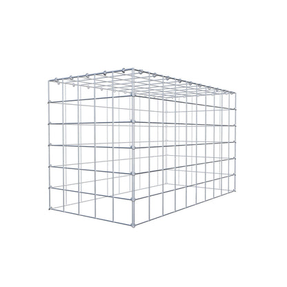 Monteret gabion type 3 100 cm x 60 cm x 50 cm (L x H x D), maskestørrelse 10 cm x 10 cm, C-ring