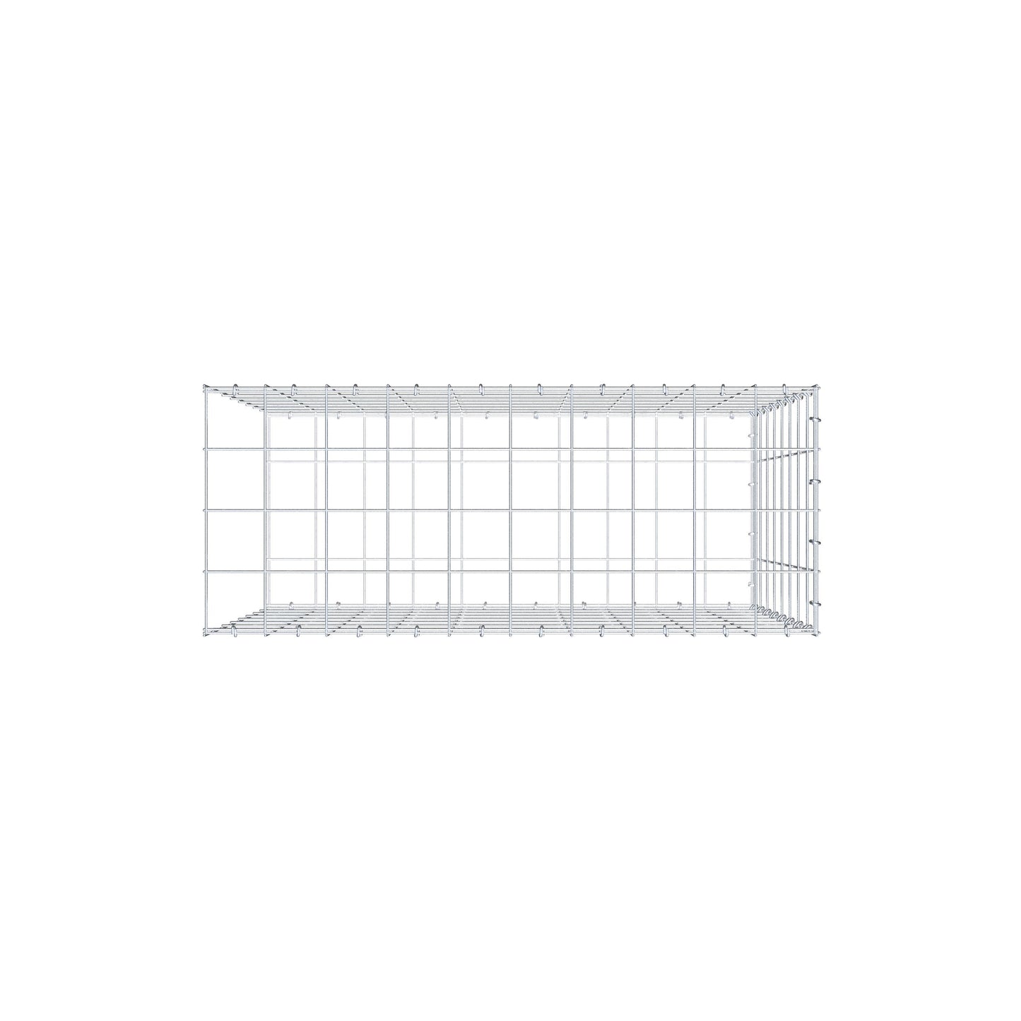 Gavión complementario de tipo 2 100 cm x 80 cm x 40 cm (L x A x P), malla 10 cm x 10 cm, anillo en C