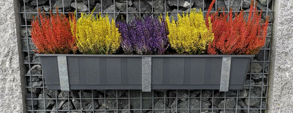 Galvaniserad blomlådshållare i set om 3 för gabioner MW 5 x 5