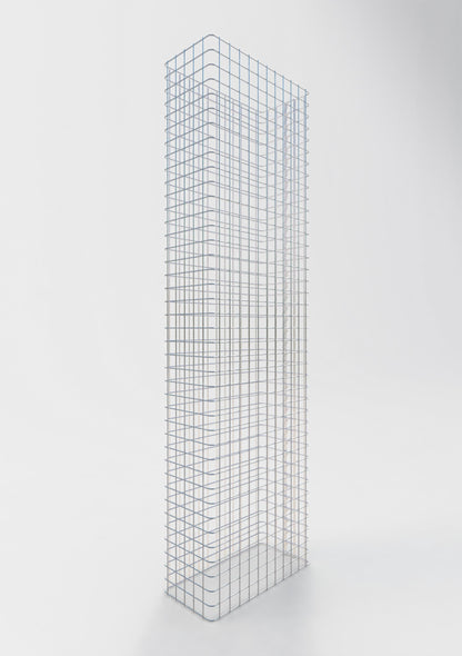 Gabionenzaun Länge 57 cm, Höhe 160 cm, Tiefe 27 cm, Maschenweite 5 x 5 cm