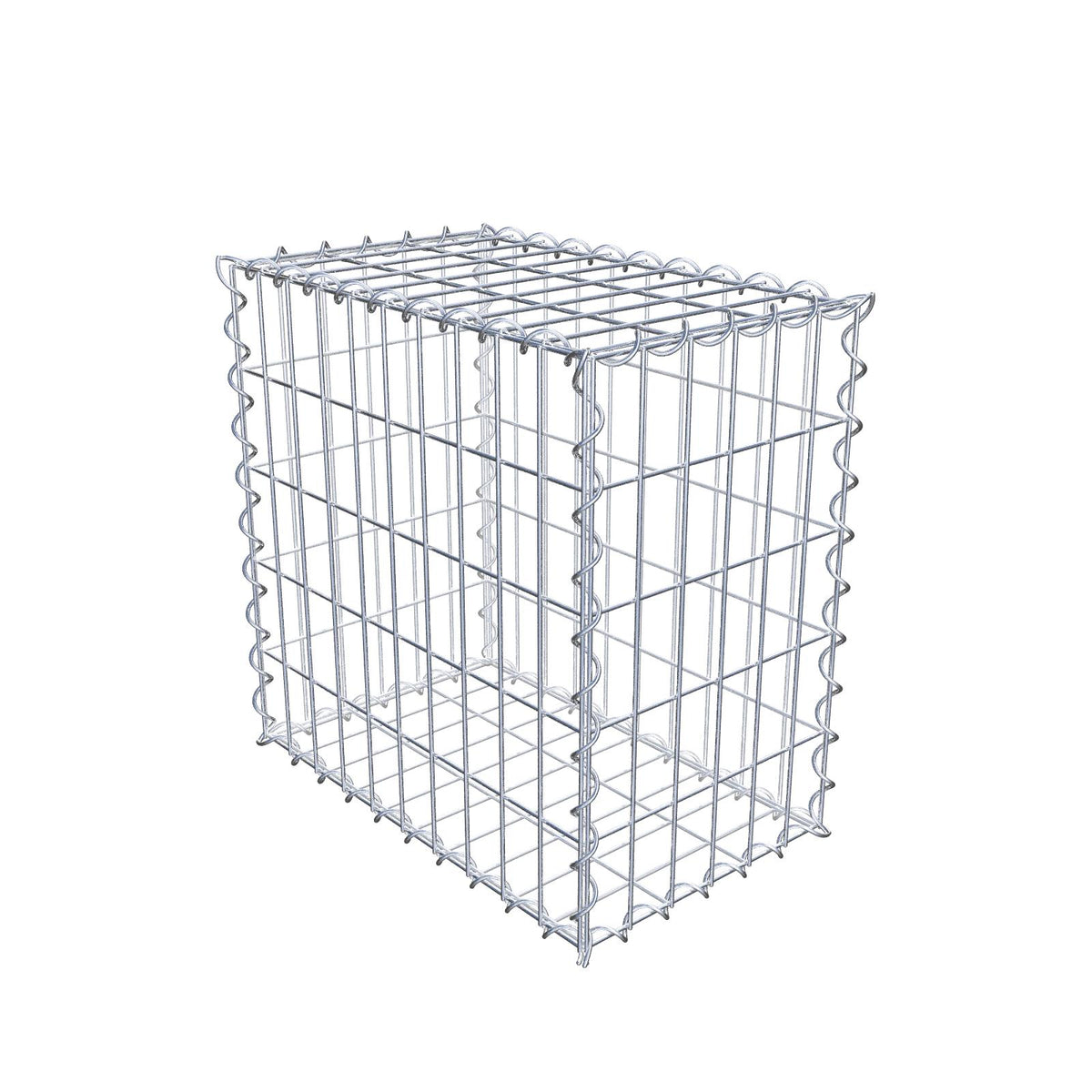 Gabione 50 cm x 50 cm x 30 cm (L x H x T), Maschenweite 5 cm x 10 cm, Spirale