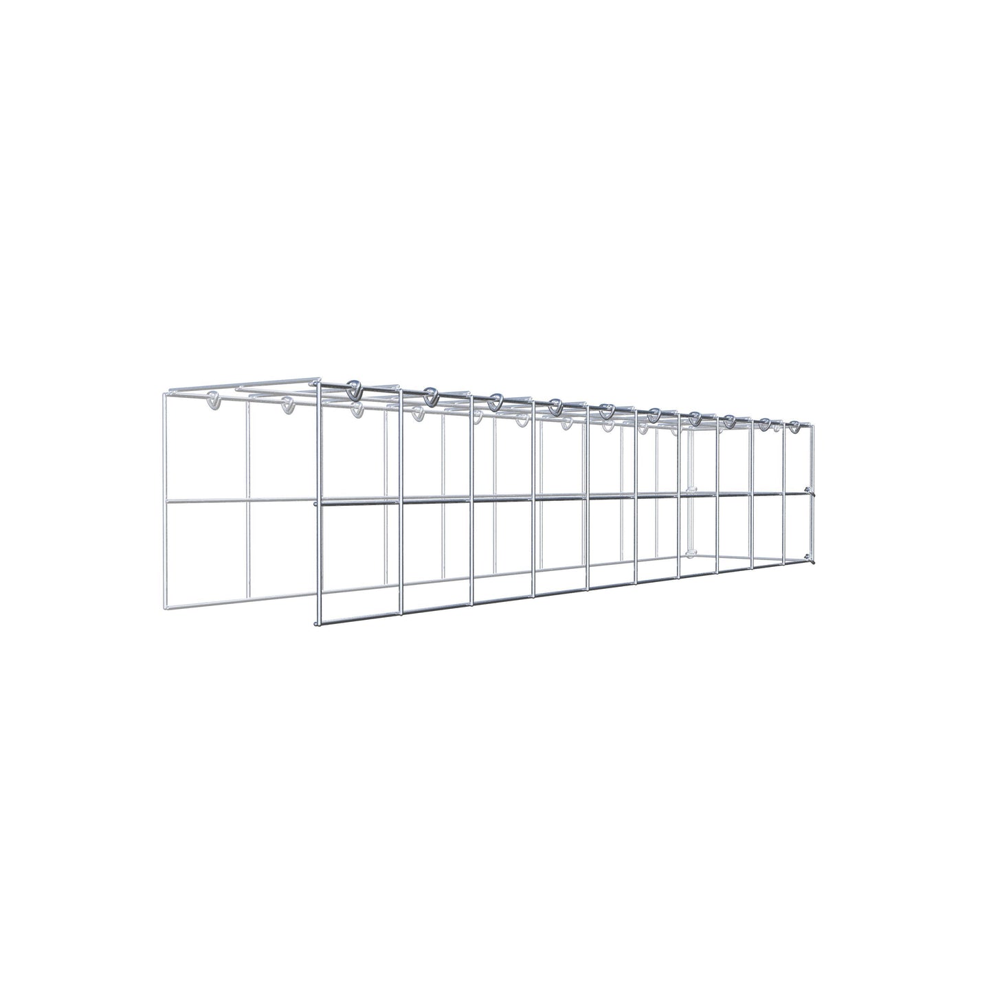 Fourche rapportée type 4 100 cm x 20 cm x 20 cm (L x H x P), mailles 10 cm x 10 cm, anneau C