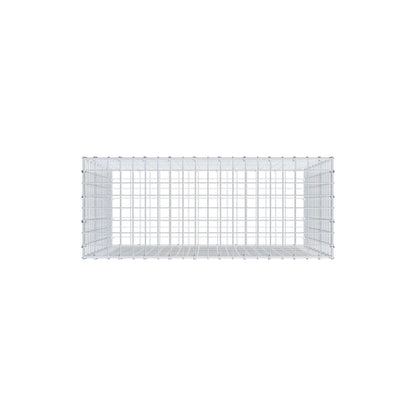 Gavión 100 cm x 90 cm x 40 cm (L x A x P), luz de malla 5 cm x 5 cm, anillo en C