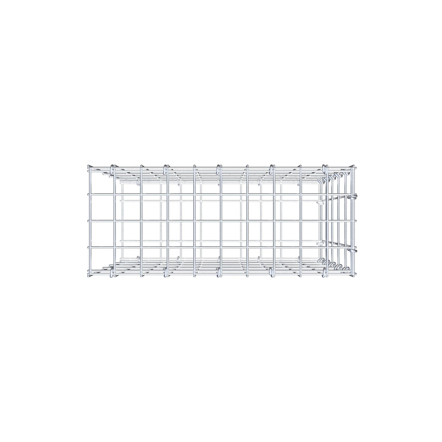 Toegevoegde pool type 2 50 cm x 50 cm x 20 cm, maaswijdte 5 cm x 10 cm, C-ring