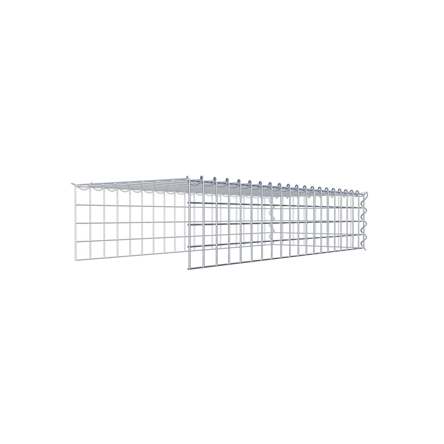 Anbaugabione Typ 4 100 cm x 20 cm x 40 cm (L x H x T), Maschenweite 5 cm x 5 cm, Spirale