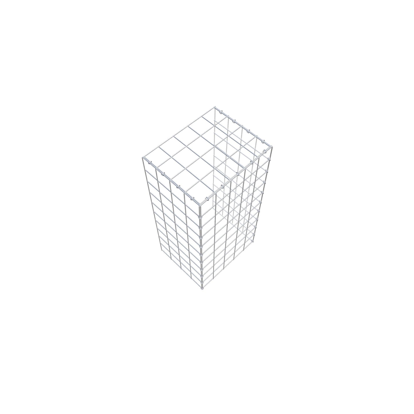 Gabbione aggiuntivo tipo 4 100 cm x 40 cm x 50 cm (L x H x P), maglia 10 cm x 10 cm, anello a C
