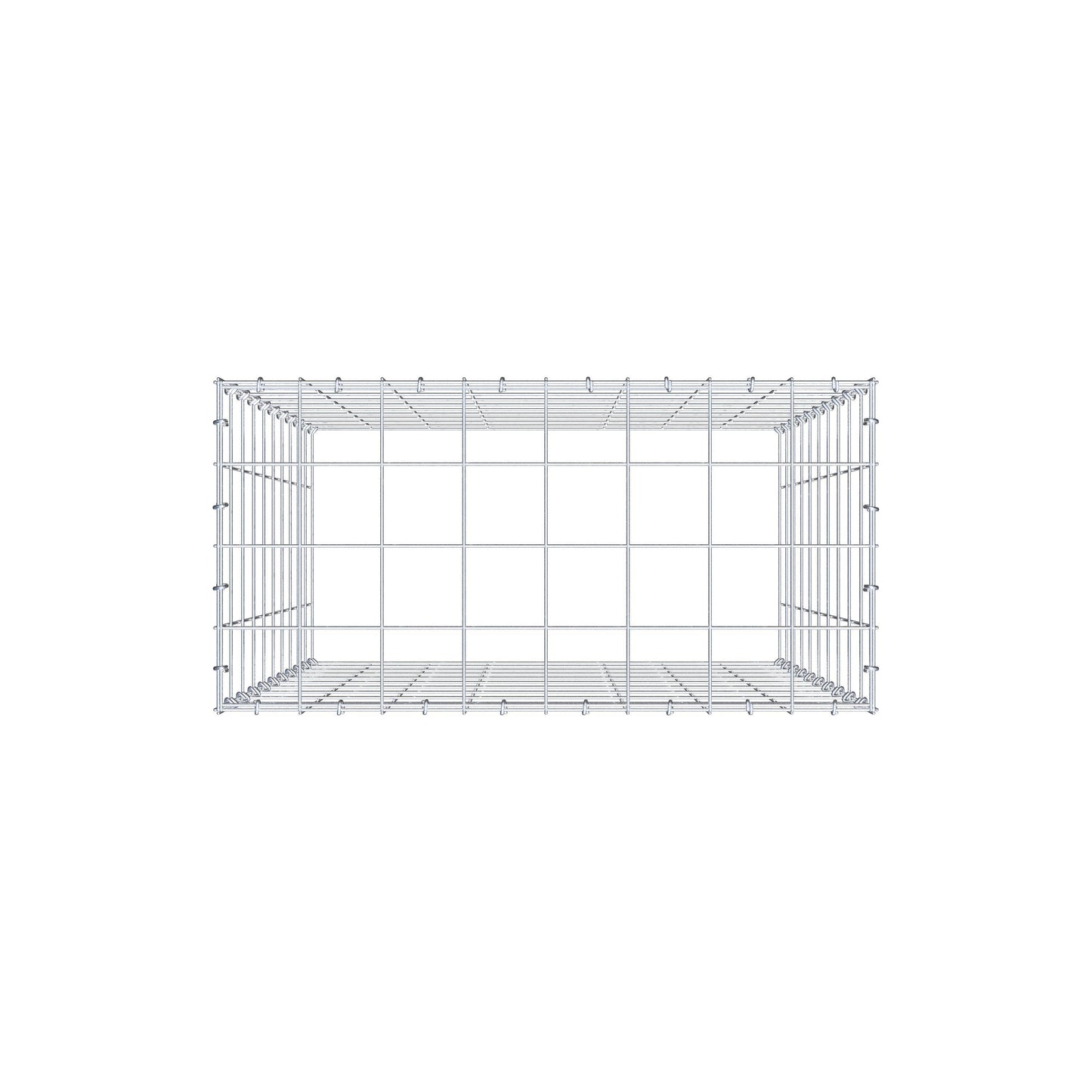 Gavión complementario de tipo 3 100 cm x 80 cm x 40 cm (L x A x P), malla 10 cm x 10 cm, anillo en C