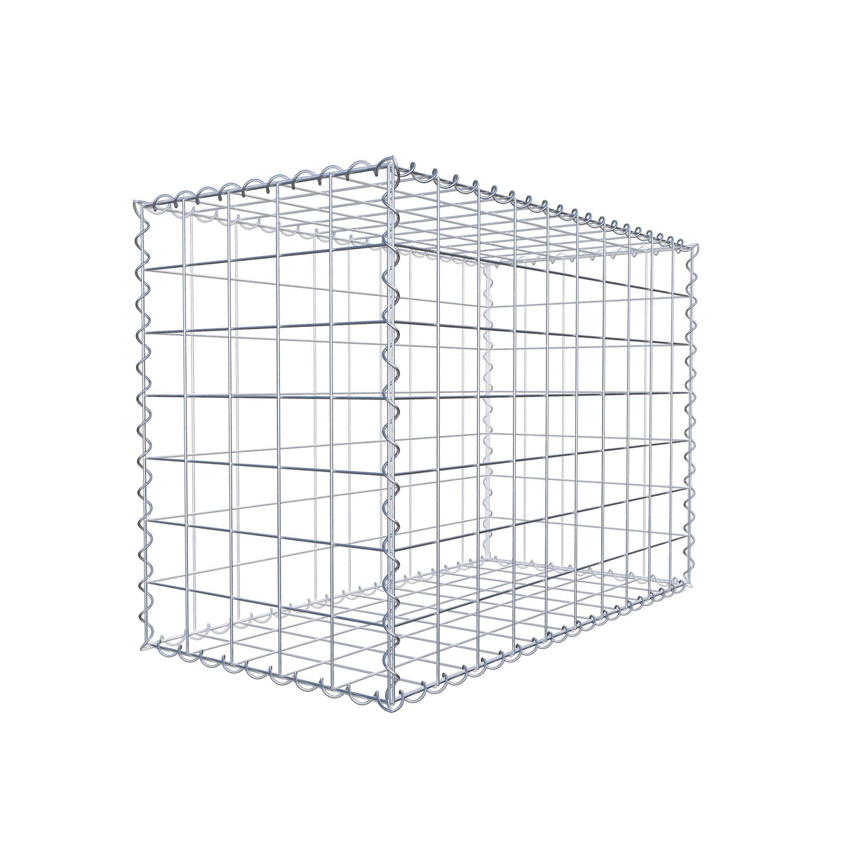 Gabion 100 cm x 70 cm x 50 cm (L x H x D), maskestørrelse 10 cm x 10 cm, spiral