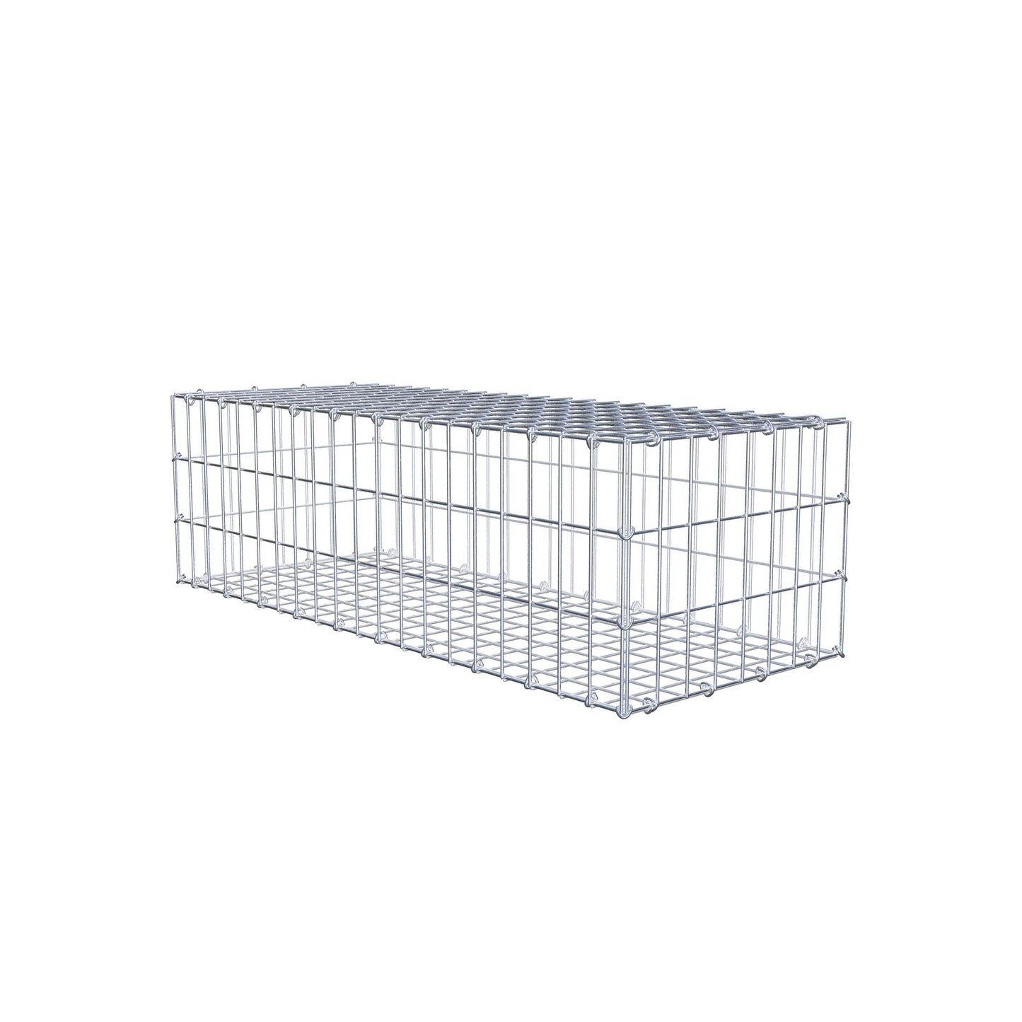 Gabbione 100 cm x 30 cm x 40 cm (L x H x P), maglia 5 cm x 10 cm, anello a C