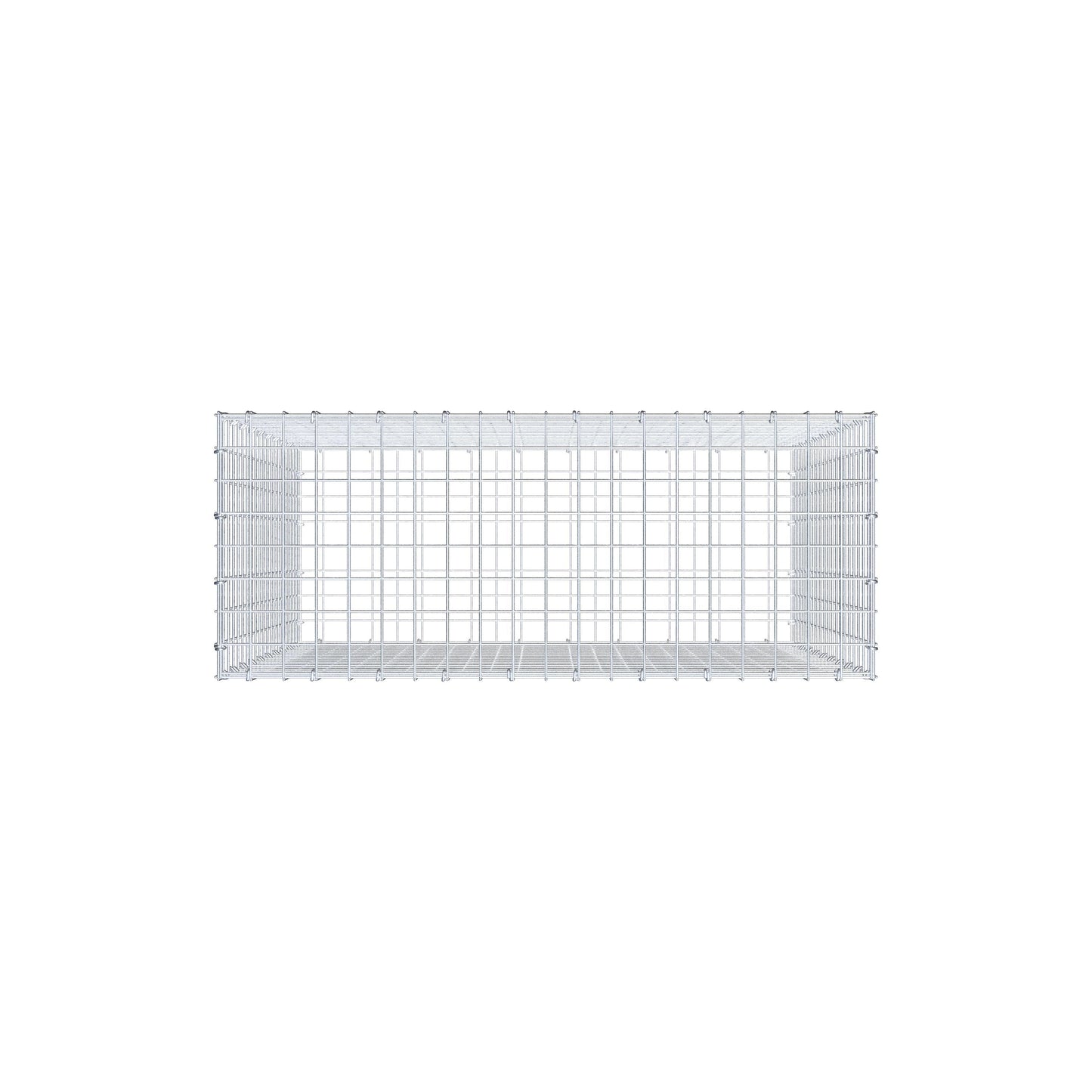 Gabião 100 cm x 100 cm x 40 cm (C x A x P), malhagem 5 cm x 5 cm, anel C